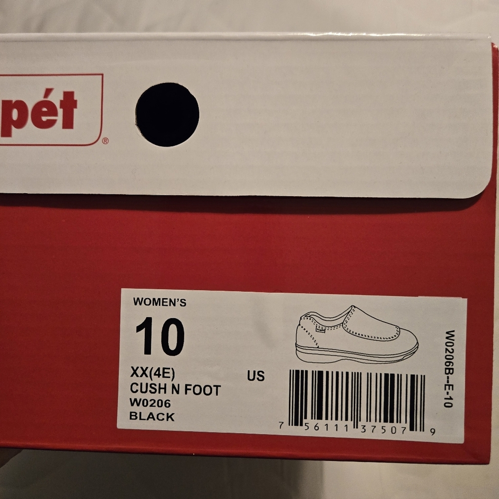 NWT NIB Propet Classic Black Cush N Foot Women's SZ 10 XX (4E) - Picture 3 of 4